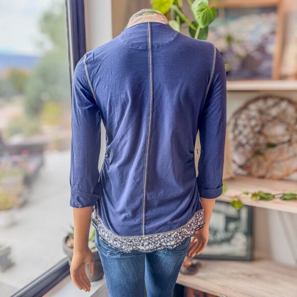 Luisa Cerano, Designer Abstract Tie Dye Zip Up Blouse Jacket, Women's 10 - Picture 4 of 13